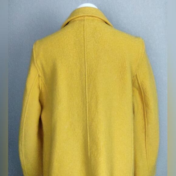 J. Crew Daphne Topcoat in Italian Boiled Wool in Yellow Color Size 12 Coat - Picture 11 of 16